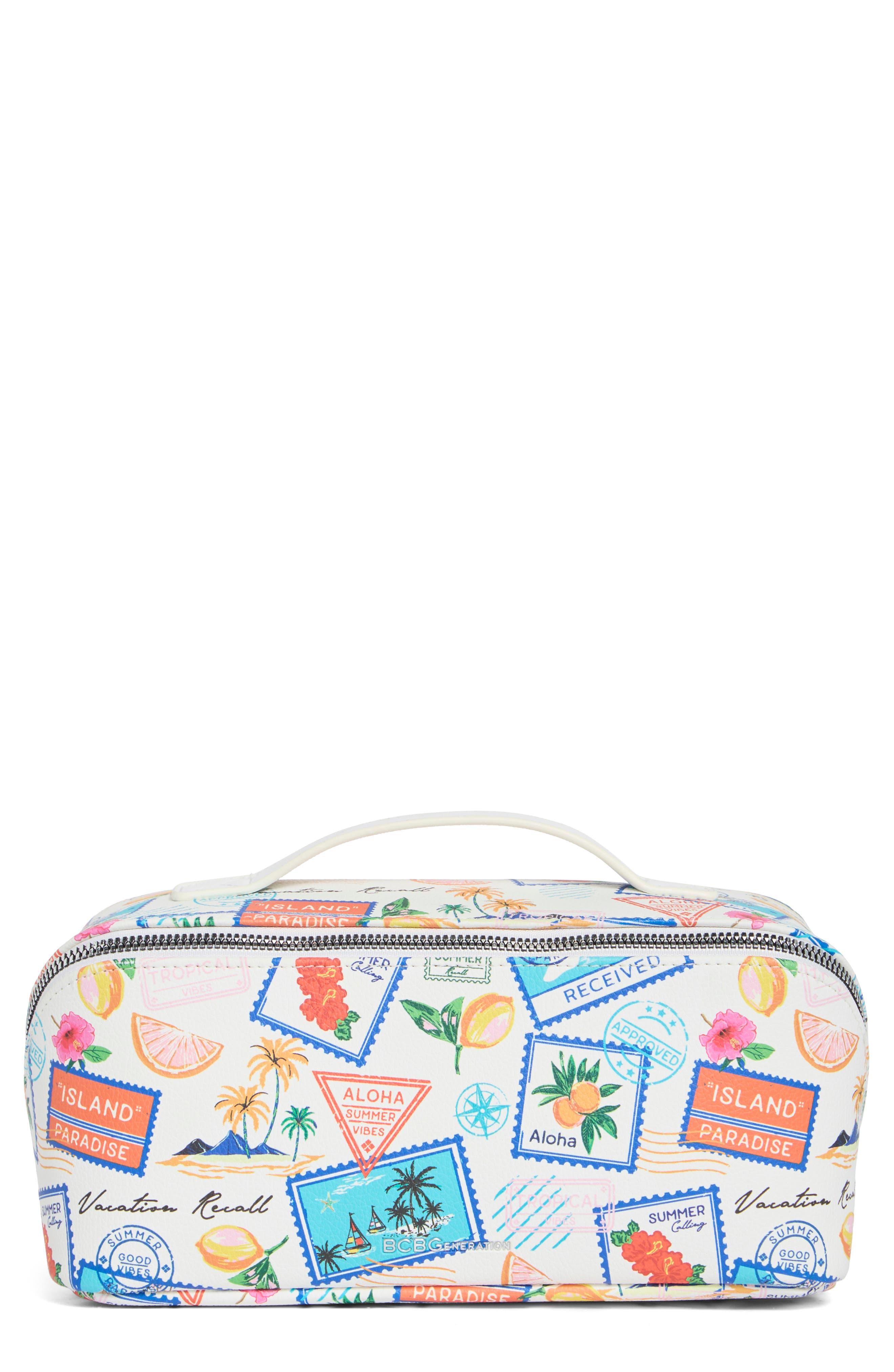 BCBG Travel Print Foldover Cosmetic Case