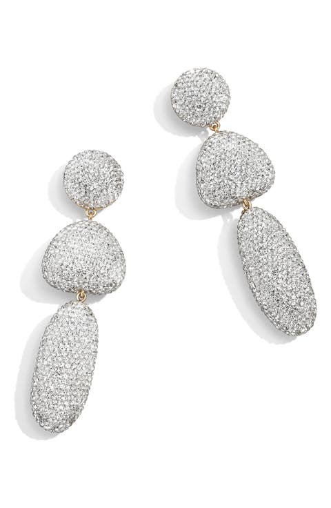 Raquel Crystal Embellished Drop Earrings