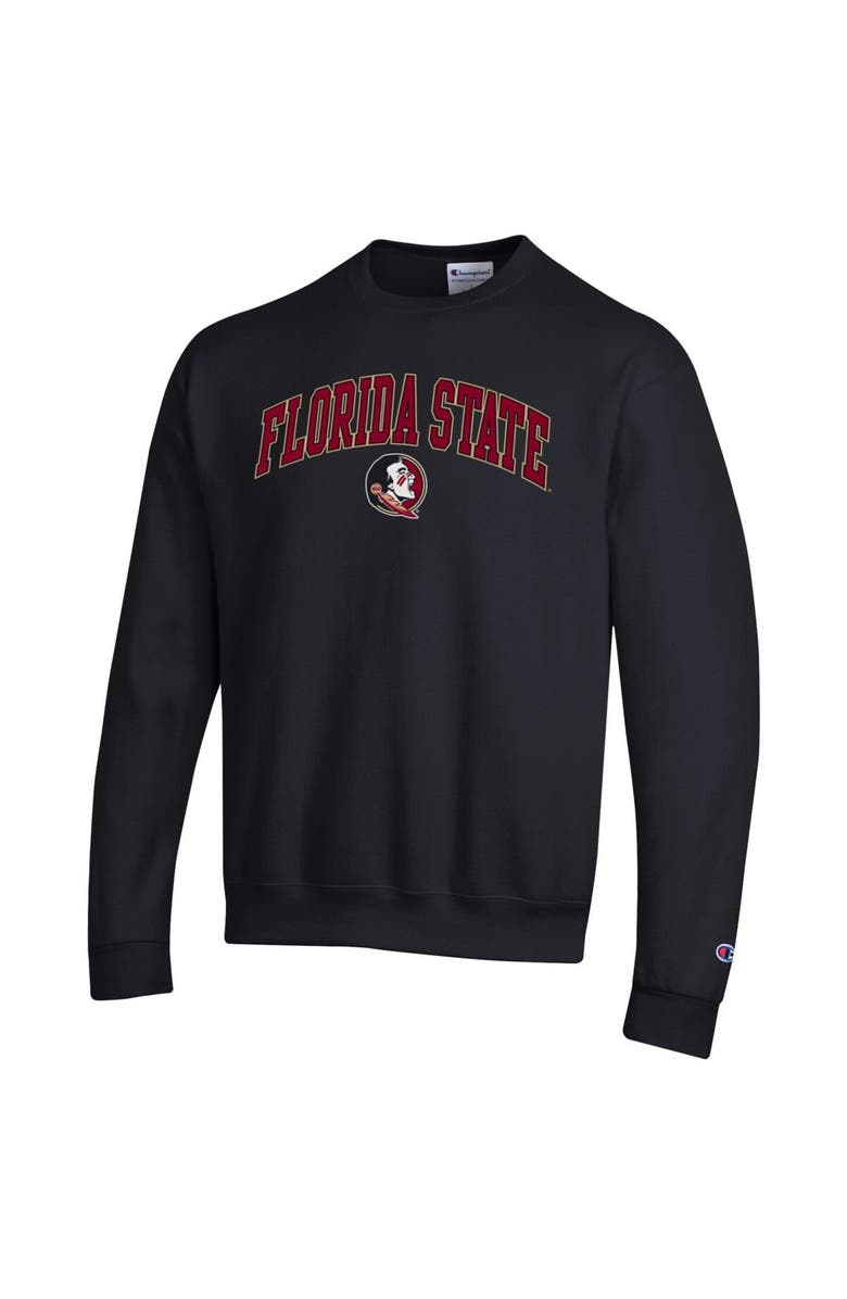 Champion Men's Champion  Black Florida State Seminoles Arch Over Logo Pullover Sweatshirt, Alternate, color, 