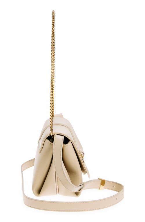 Shop Ferragamo Mini New Line Shoulder Bag In Stone