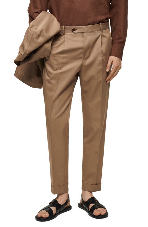 Slim Fit Virgin Wool & Cotton Pants