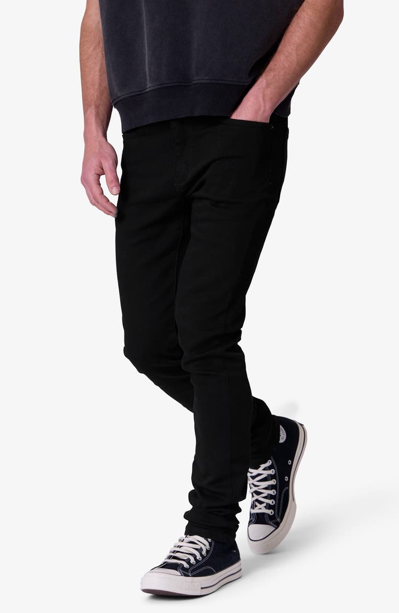 mnml Raw Skinny Jeans, Alternate, color, Rinsed Black
