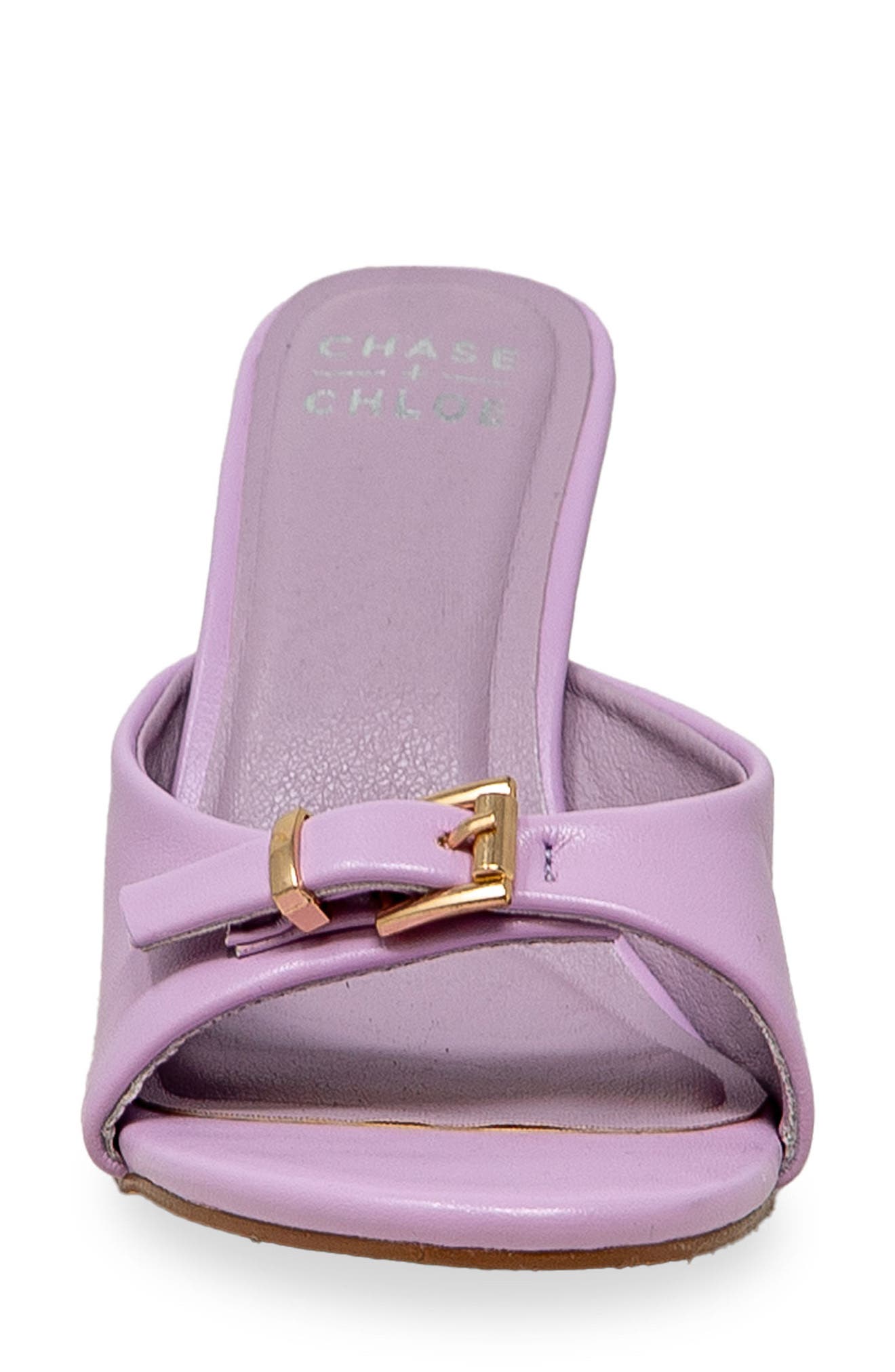 CHASE AND CHLOE Iridessa Buckle Slide Sandal, Alternate, color, Light Purple