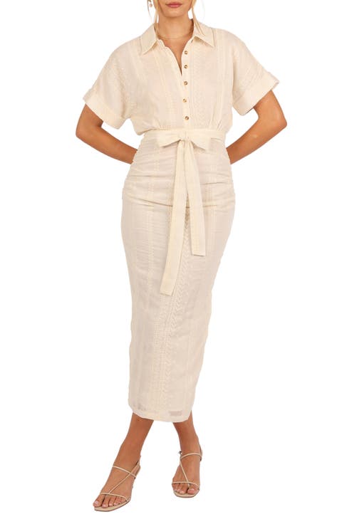 Adorlee Embroidered Midi Dress