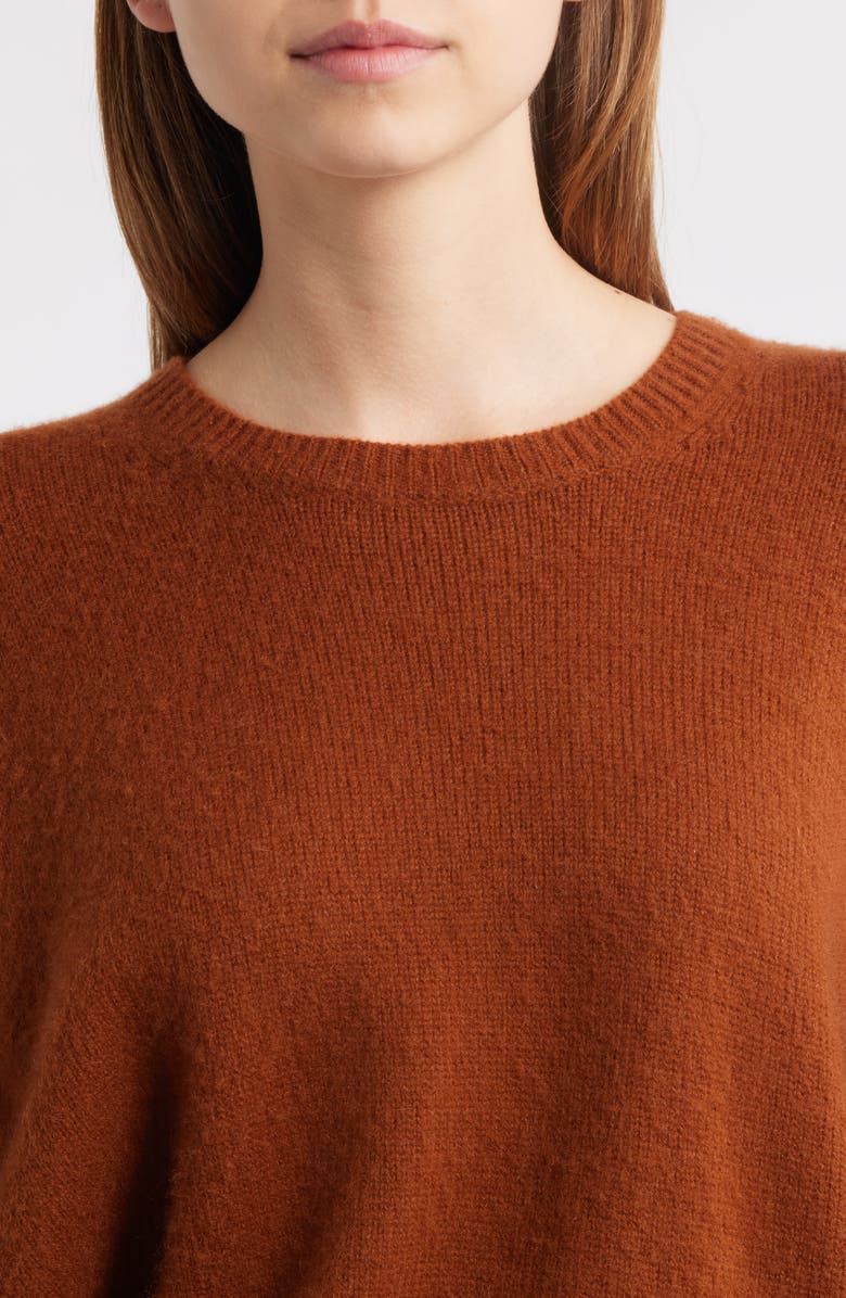 FRAME The Cashmere Brushed Sweater, Alternate, color, Rust