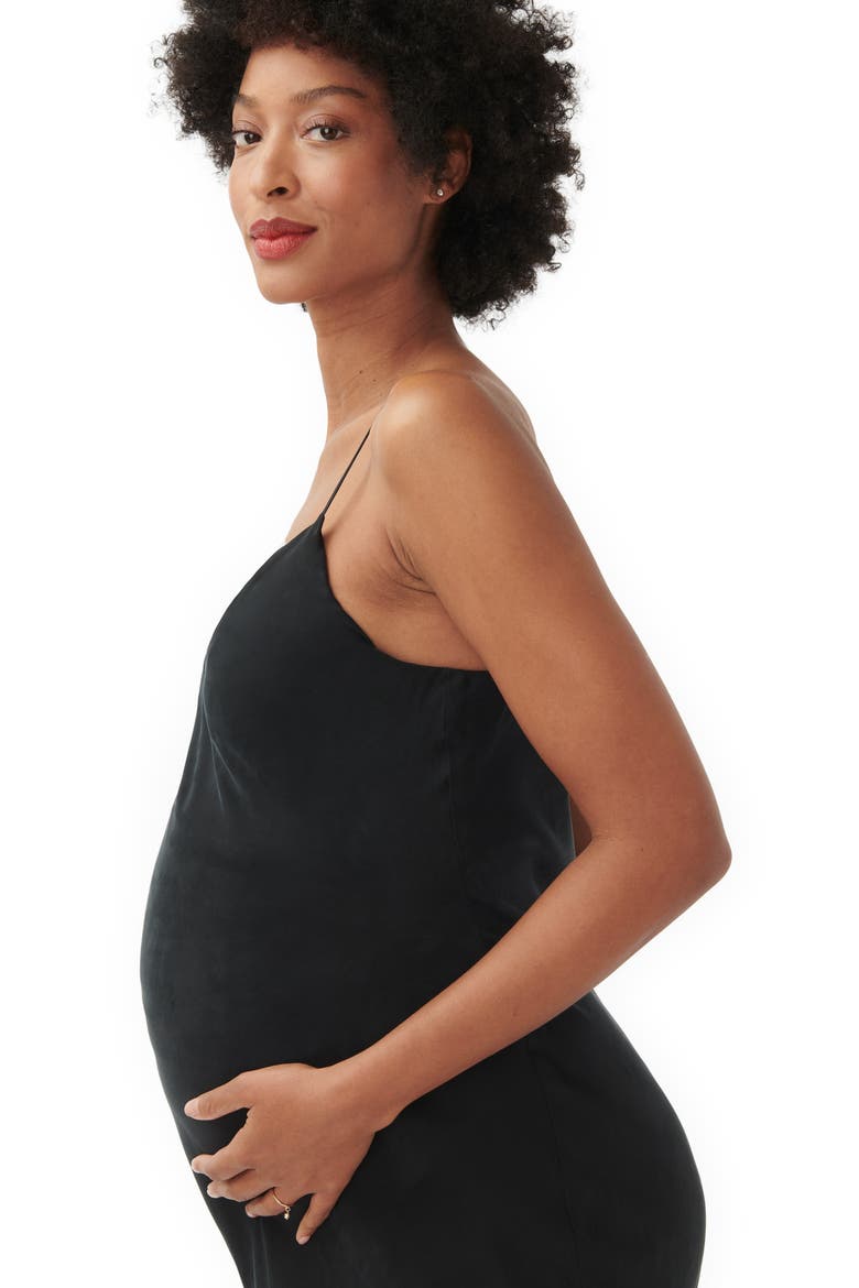 The Ricky Slip Dress, Alternate, color, BLACK