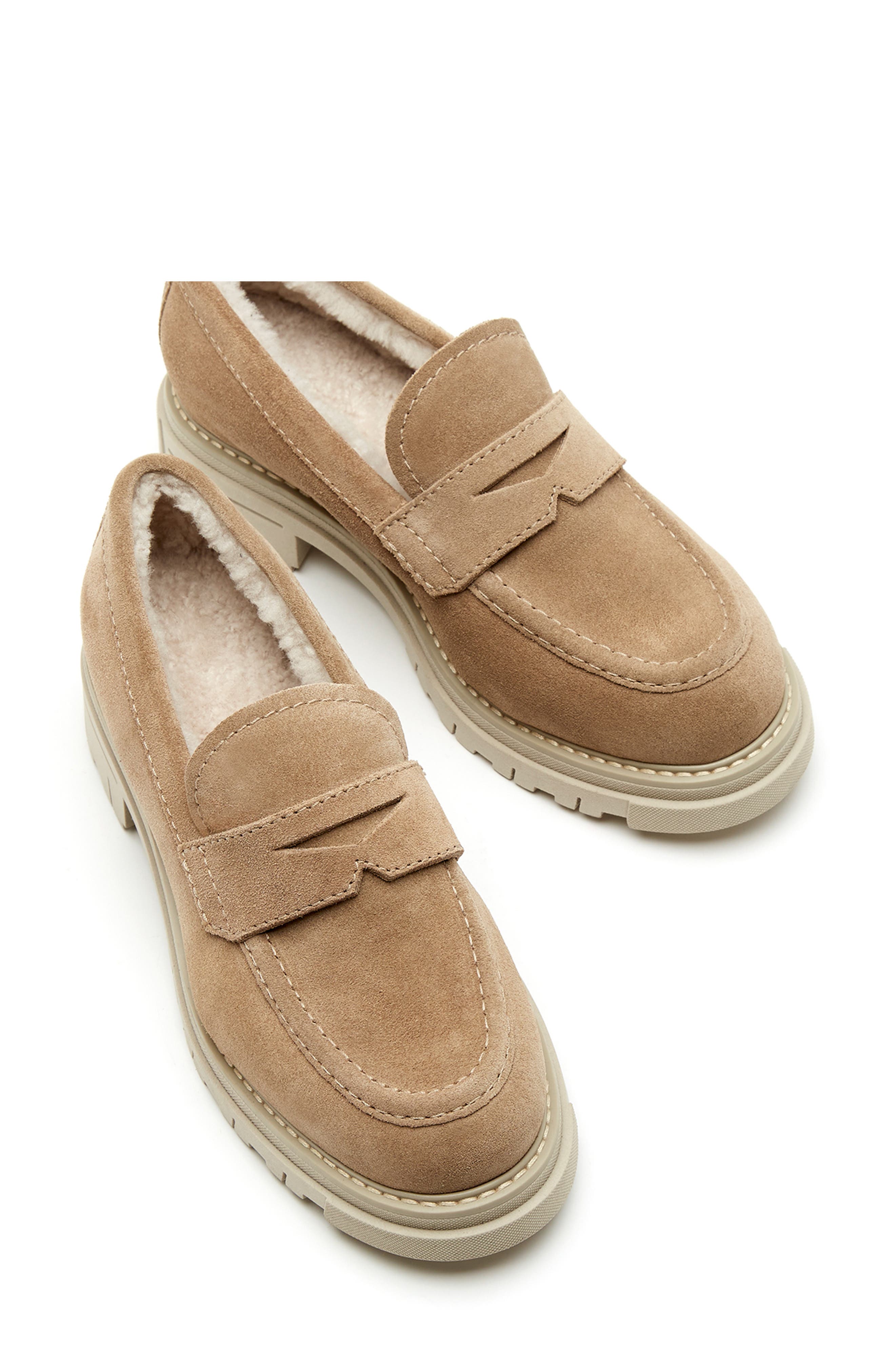 Devin City Dry™ Waterproof Penny Loafer, Alternate, color, BISCOTTI SUEDE