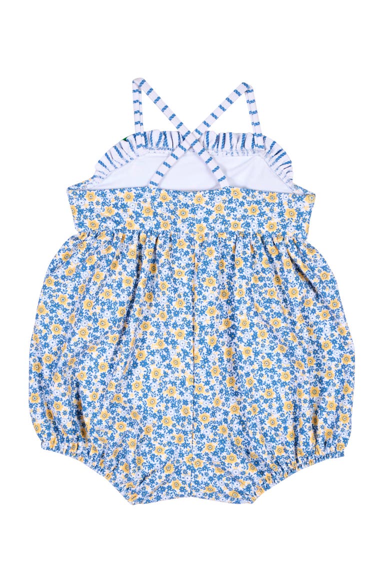 Floral Bubble Swimsuit with Flower, Alternate, color, White/Yellow/Blue