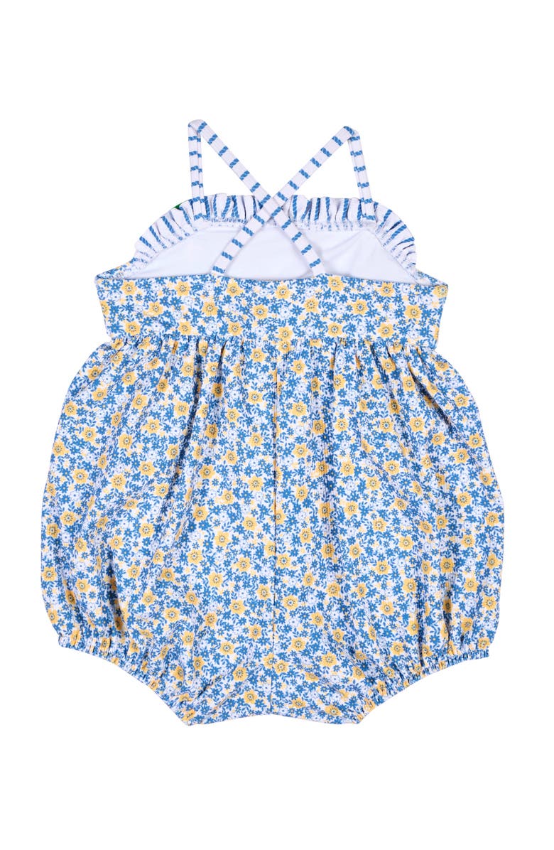 Florence Eiseman Floral Bubble Swimsuit with Flower, Alternate, color, White/Yellow/Blue
