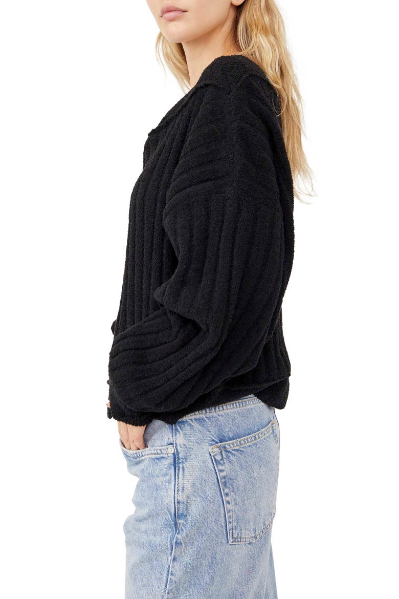 Cabin Fever Convertible Neck Pullover, Alternate, color, WASHED BLACK