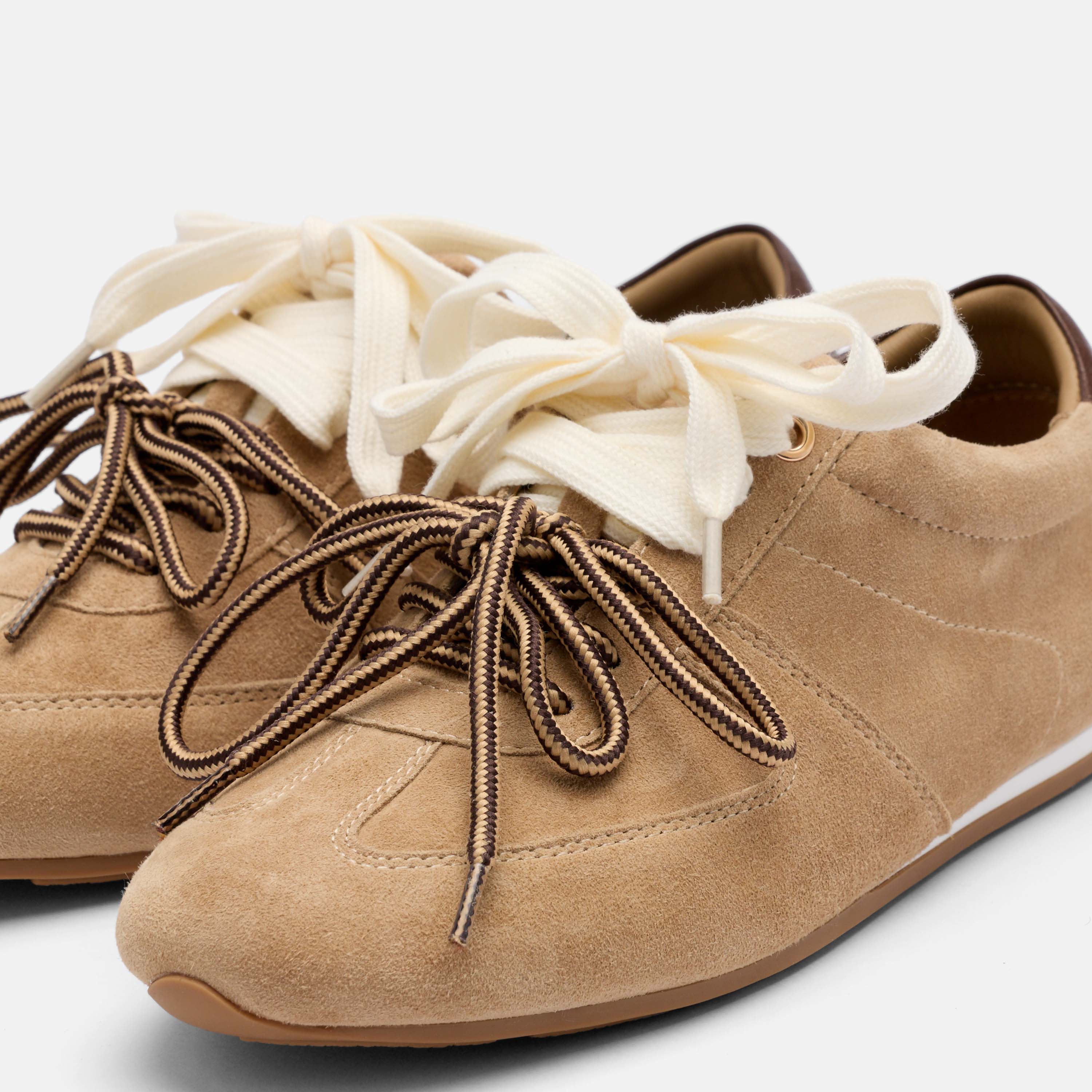 MARC NOLAN Colette Tan Suede Sneakers, Alternate, color, Brown