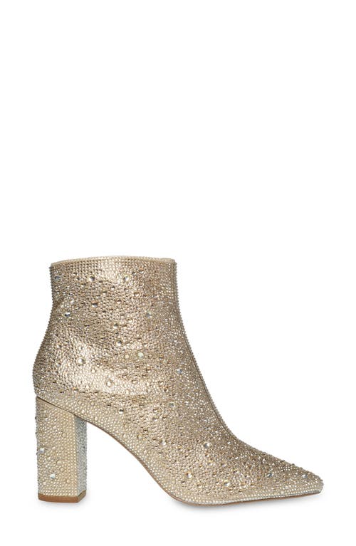 Shop Betsey Johnson Cady Crystal Pavé Bootie In Light Gold