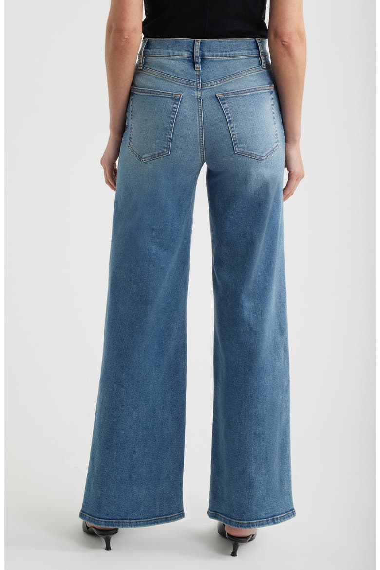 Le Slim Palazzo High Waist Wide Leg Jeans, Alternate, color, GOSSAMER