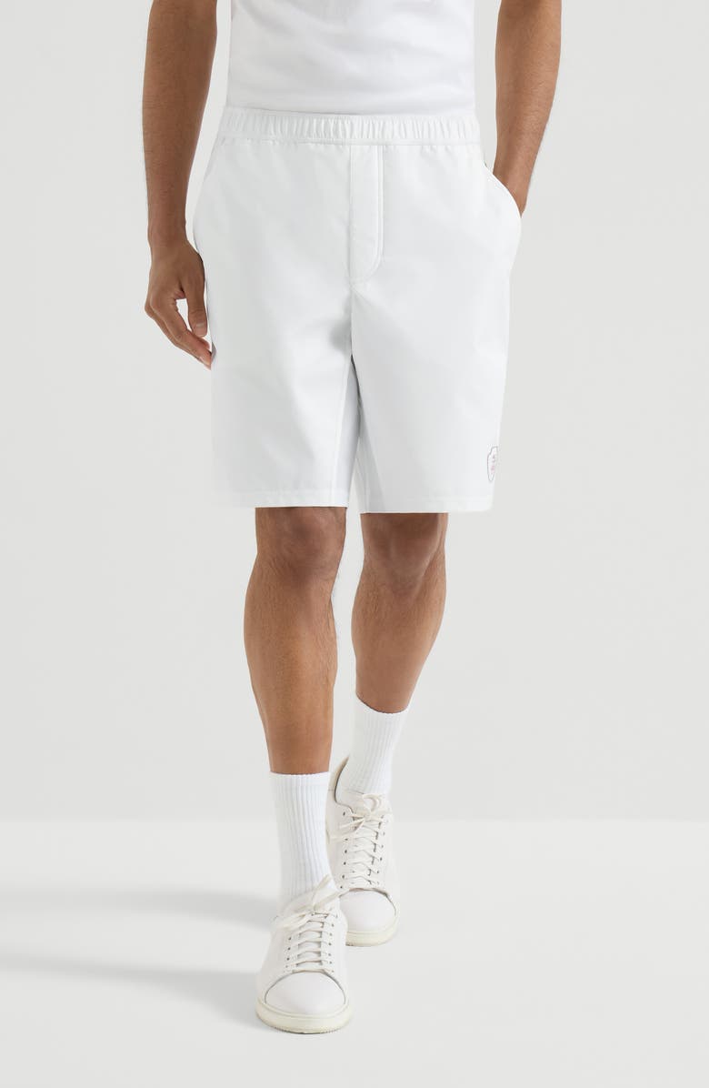 Brunello Cucinelli Nylon Bermuda shorts, Main, color, White