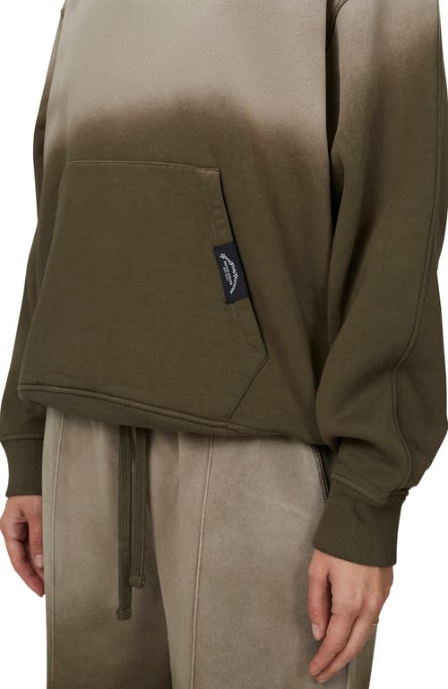 Good For Nothing Gradient Spray Relaxed  Hoodie In Brown