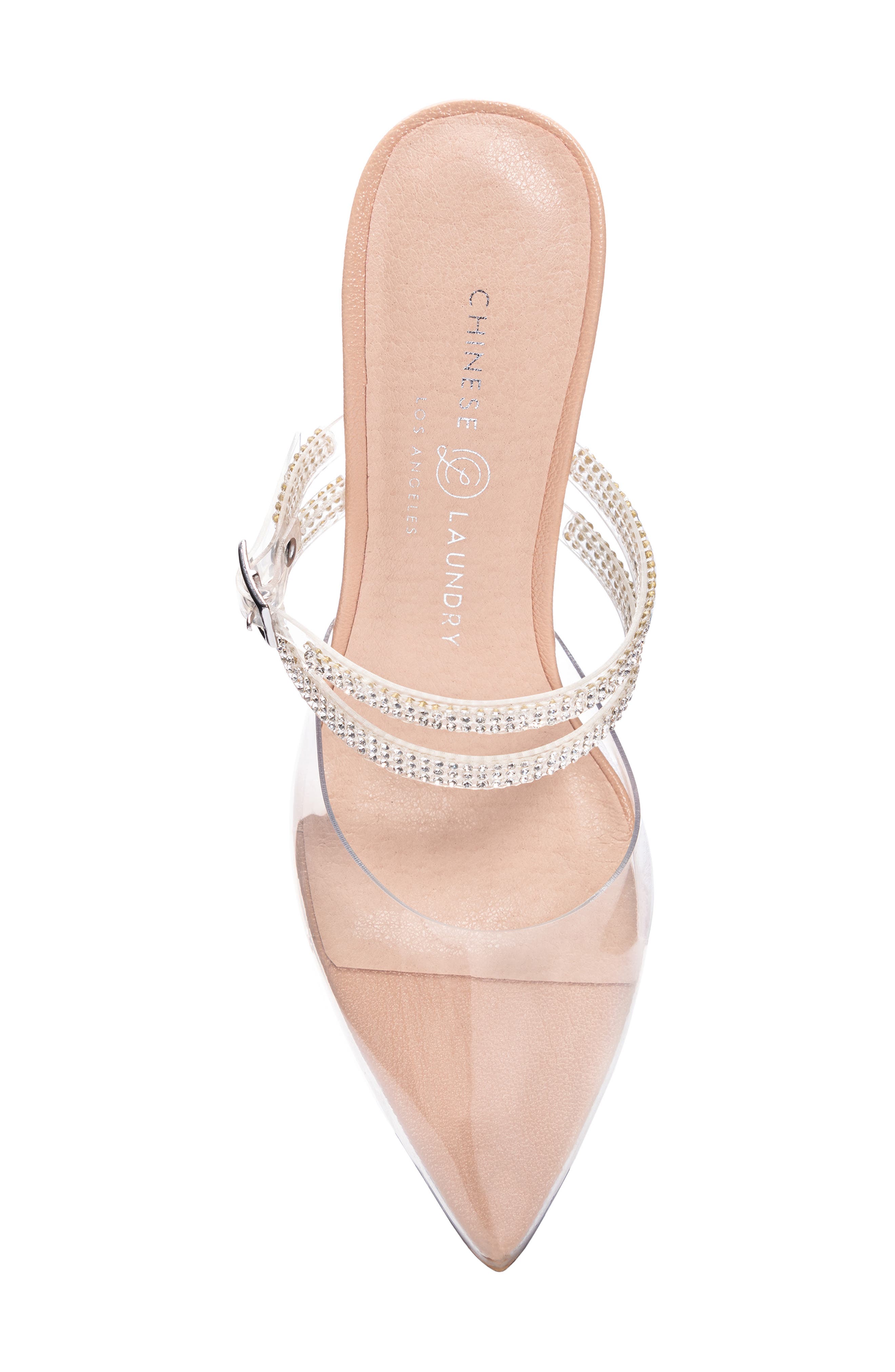 Kinney Vinyl Mule, Alternate, color, CLEAR