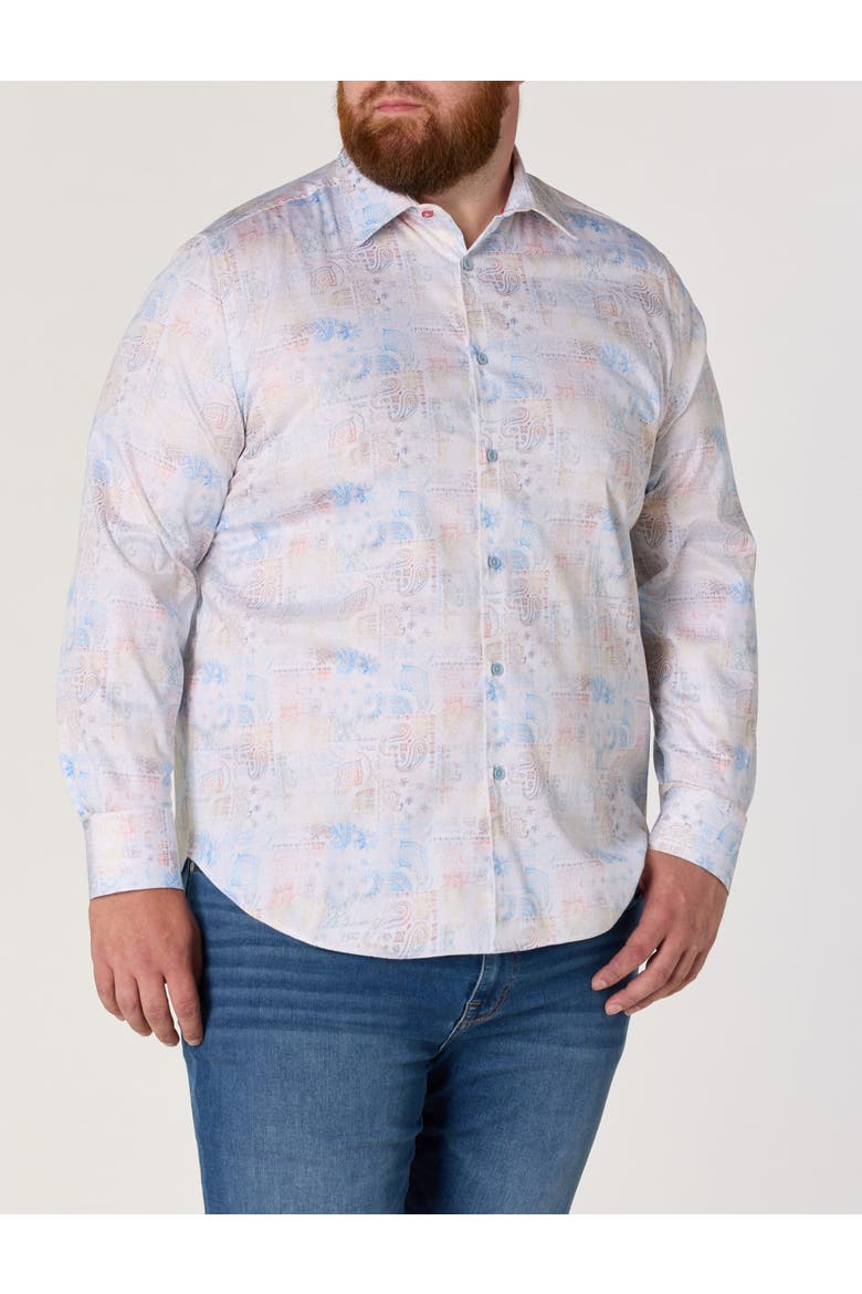 Big & Tall  Vista Sport Shirt, Alternate, color, MULTI