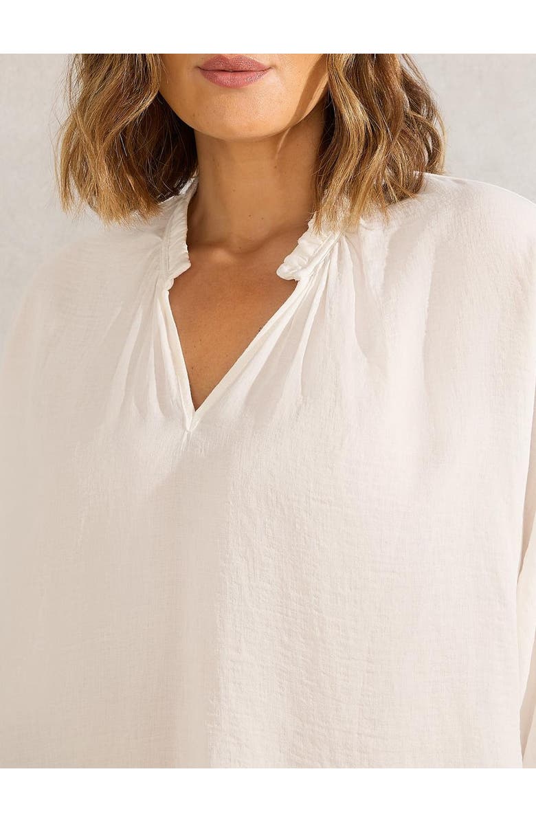 Live Unlimited Dolman Sleeve Gathered Neck Top, Alternate, color, Ivory