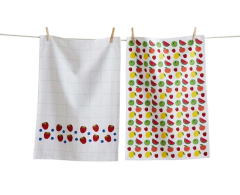 Fresh Pick Dishtowel Set/2 Multi Cotton Summer