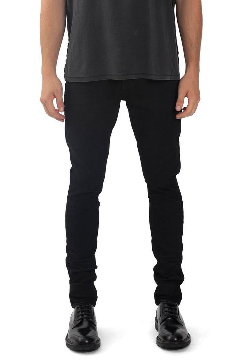 Resin Coated Skinny Jeans, Main, color, BLACK RESIN