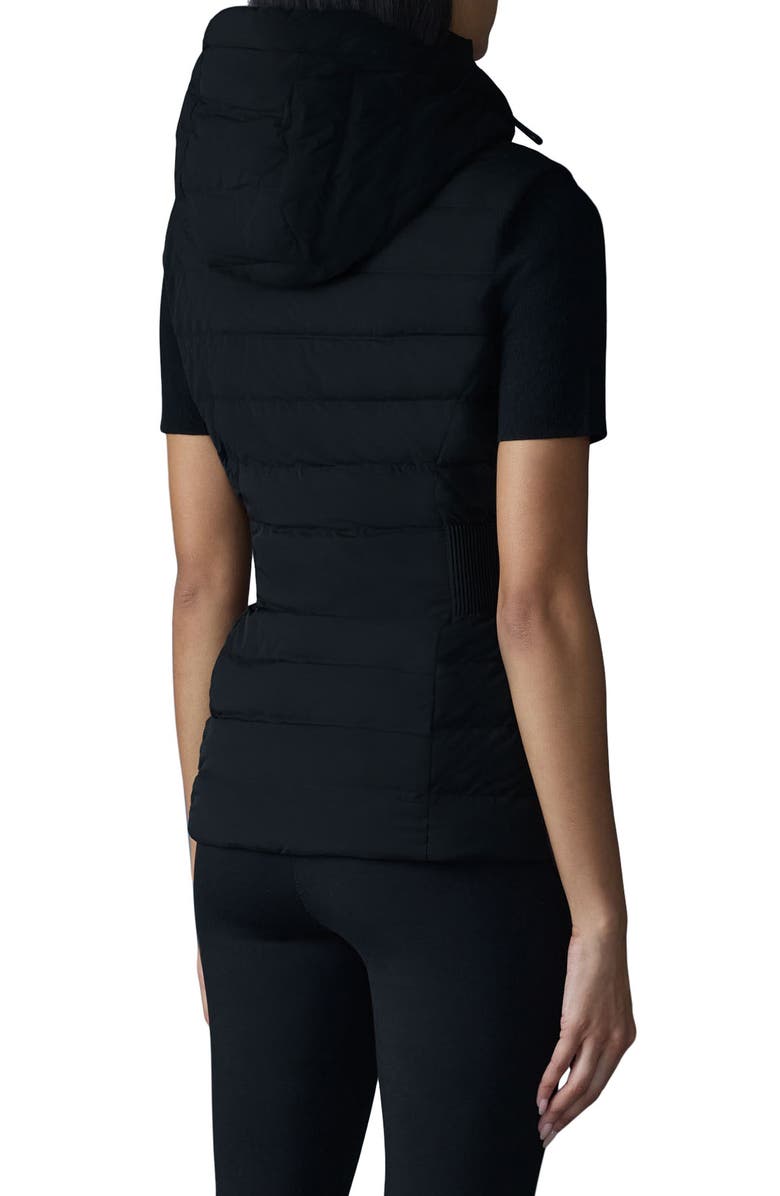 Mackage Hoshi Hooded Quilted Down Vest, Alternate, color, Black