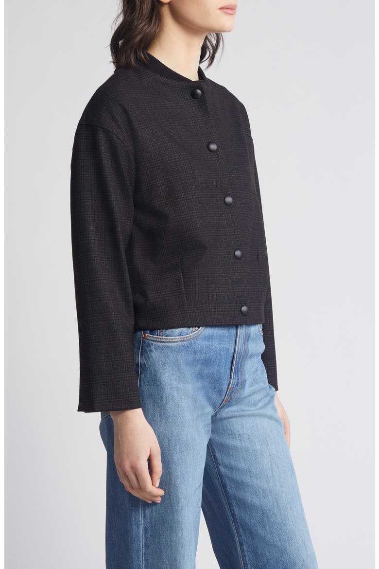 Knit Bomber Jacket, Alternate, color, CHARCOAL INDIGO MULTI