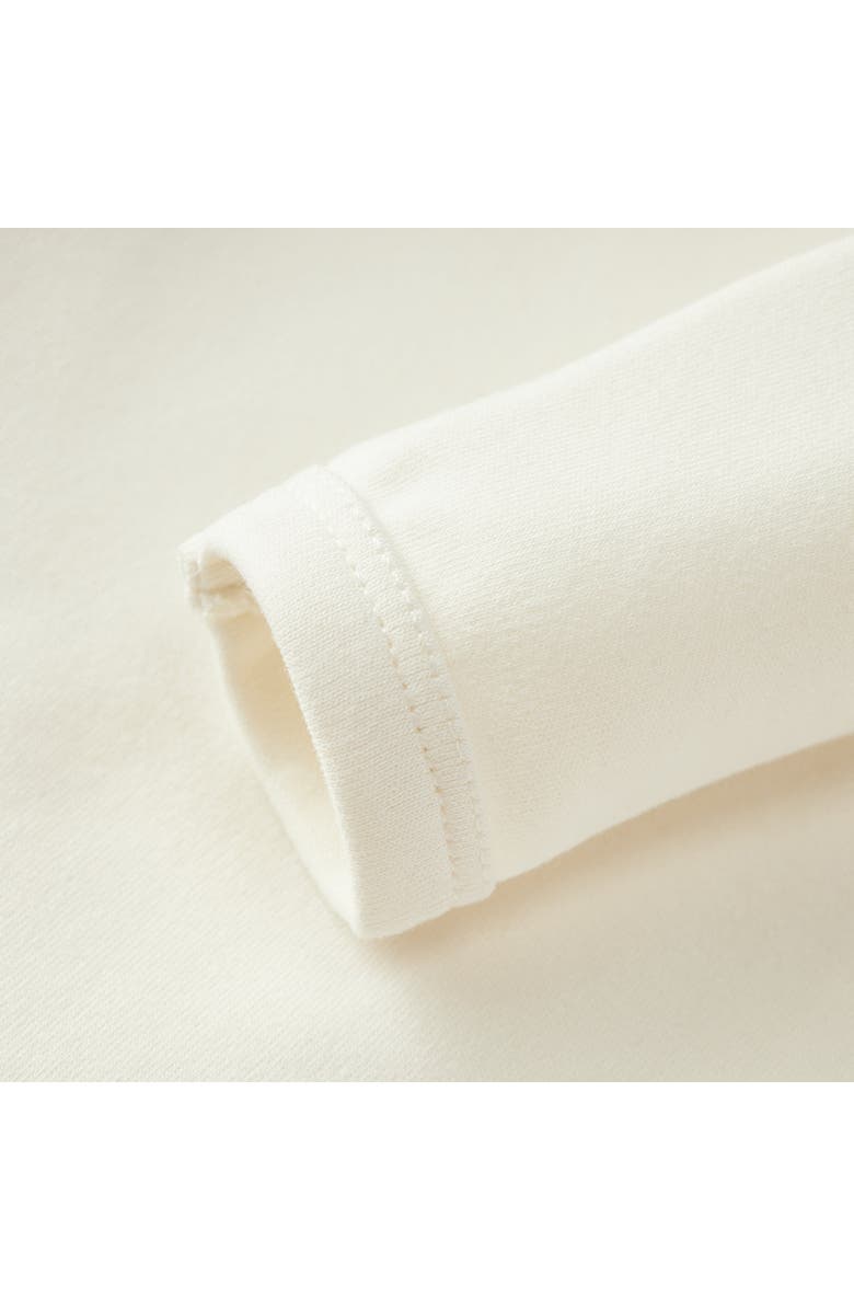 Milkbarn Brushed Zipper Pajama, Alternate, color, White