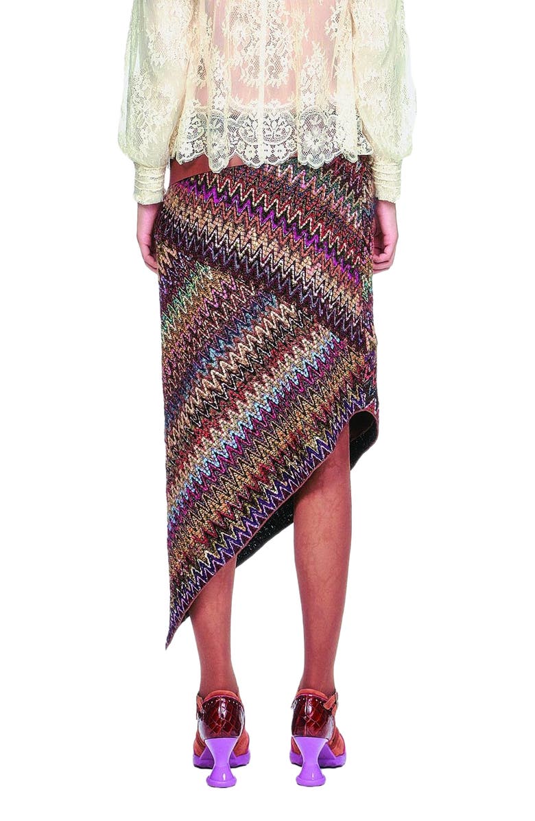 Anna Sui Bargello Multi Asymmetrical Skirt, Alternate, color, Multi