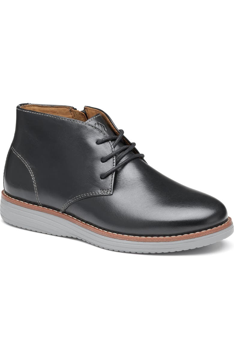 Johnston & Murphy Kids' Upton Chukka Boot, Main, color, Black Full Grain