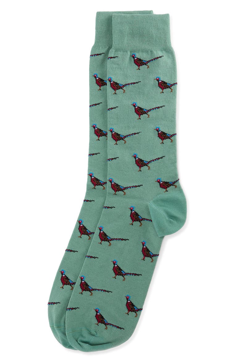 Mavin Dog Cotton Blend Crew Socks, Alternate, color, LODEN FROST