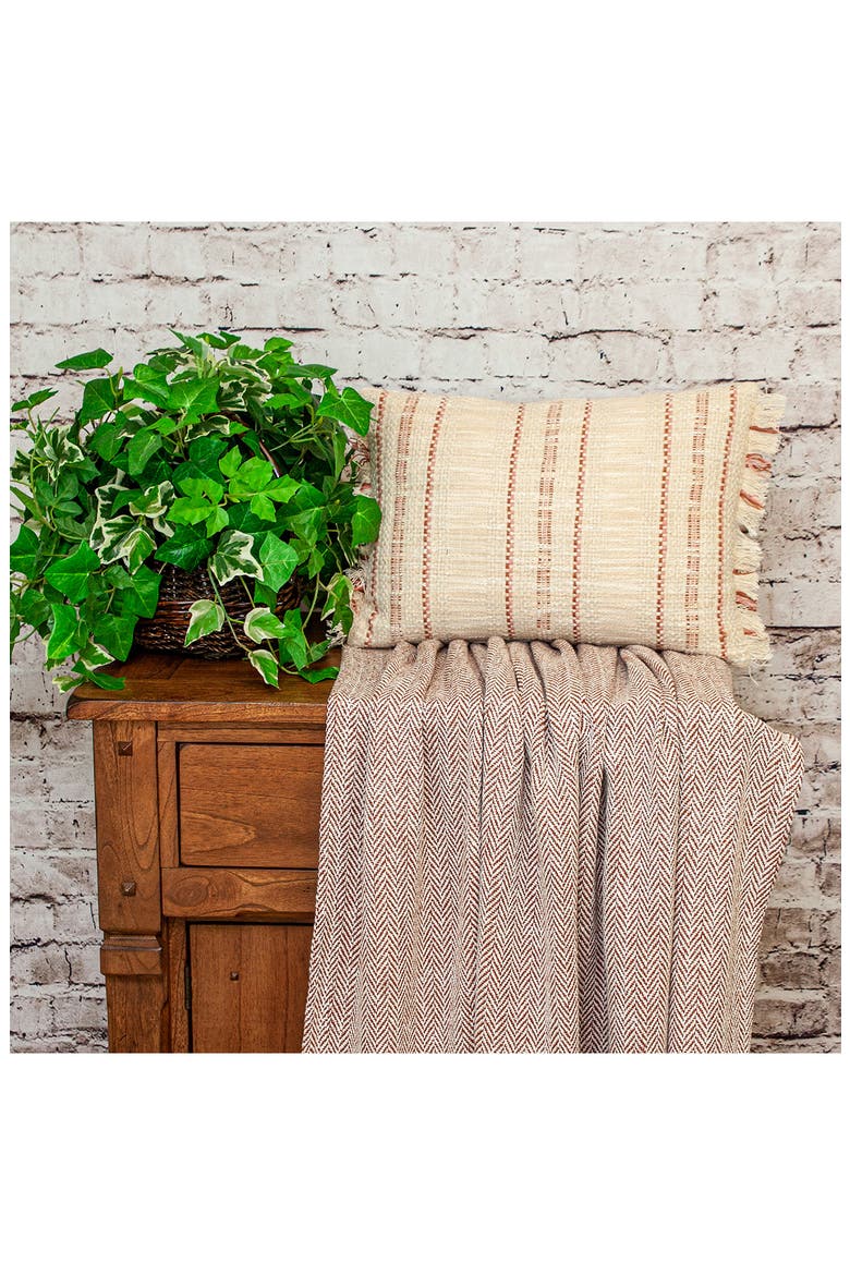 Stripe Accent Pillow, Alternate, color, BEIGE