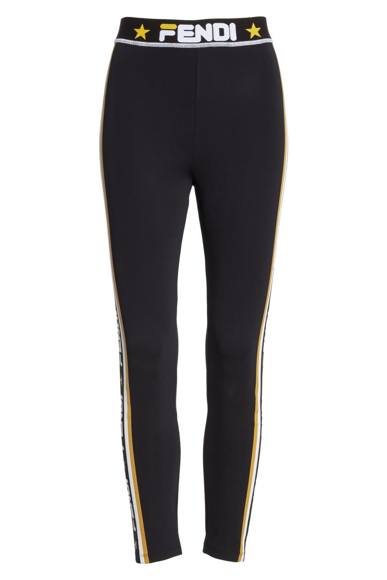 x FILA Mania Logo Leggings, Alternate, color, BLACK
