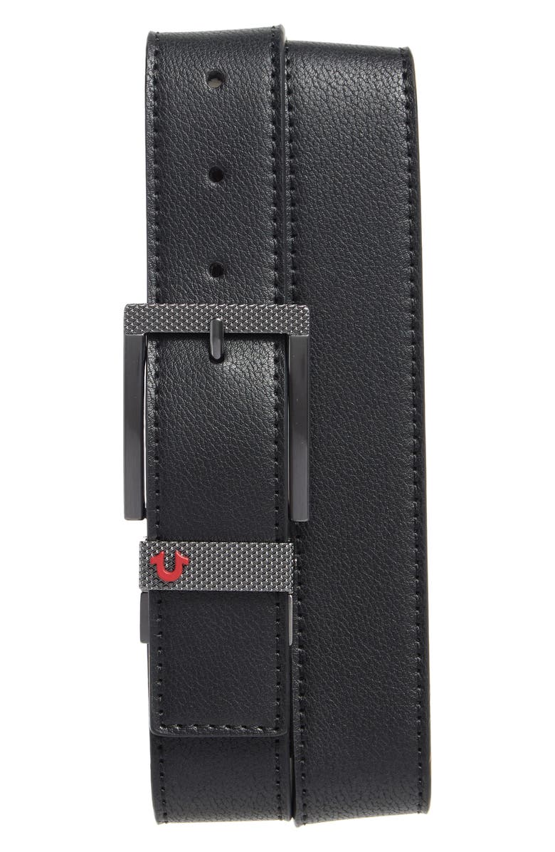True Religion Gamma Reversible Leather Belt, Main, color,