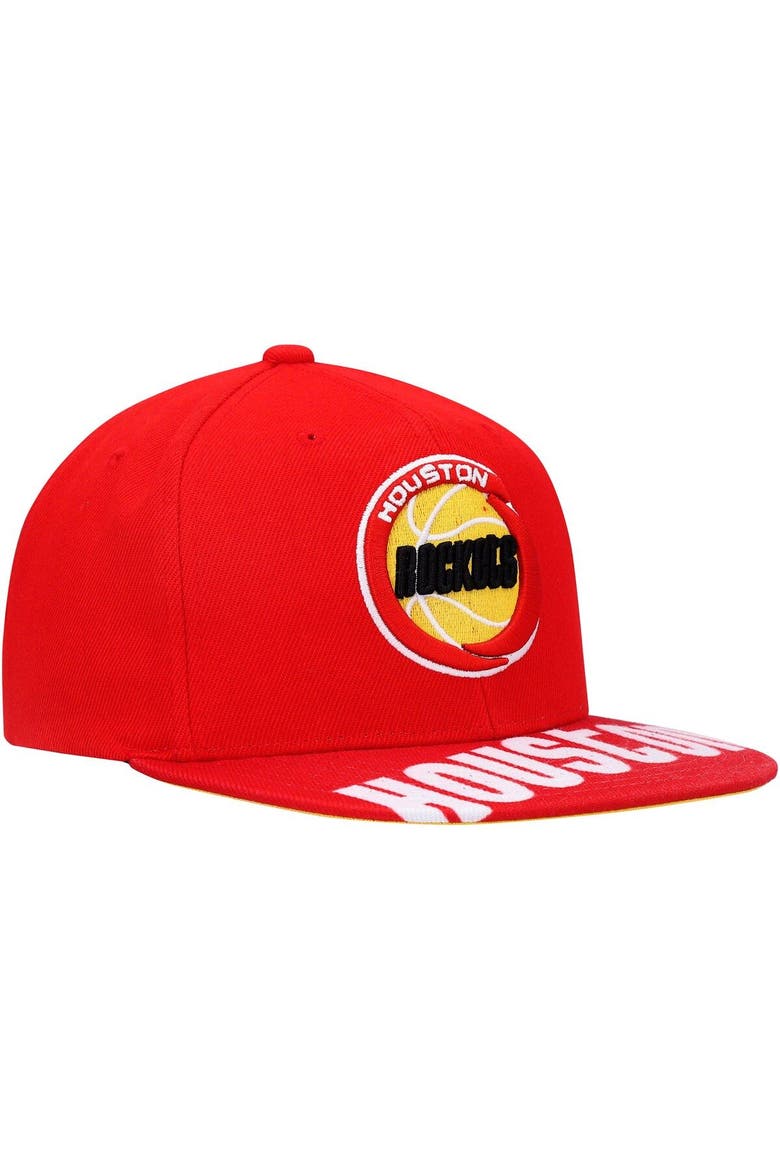 Men's Mitchell & Ness Red Houston Rockets Hardwood Classics Swingman Pop Snapback Hat, Alternate, color, Red
