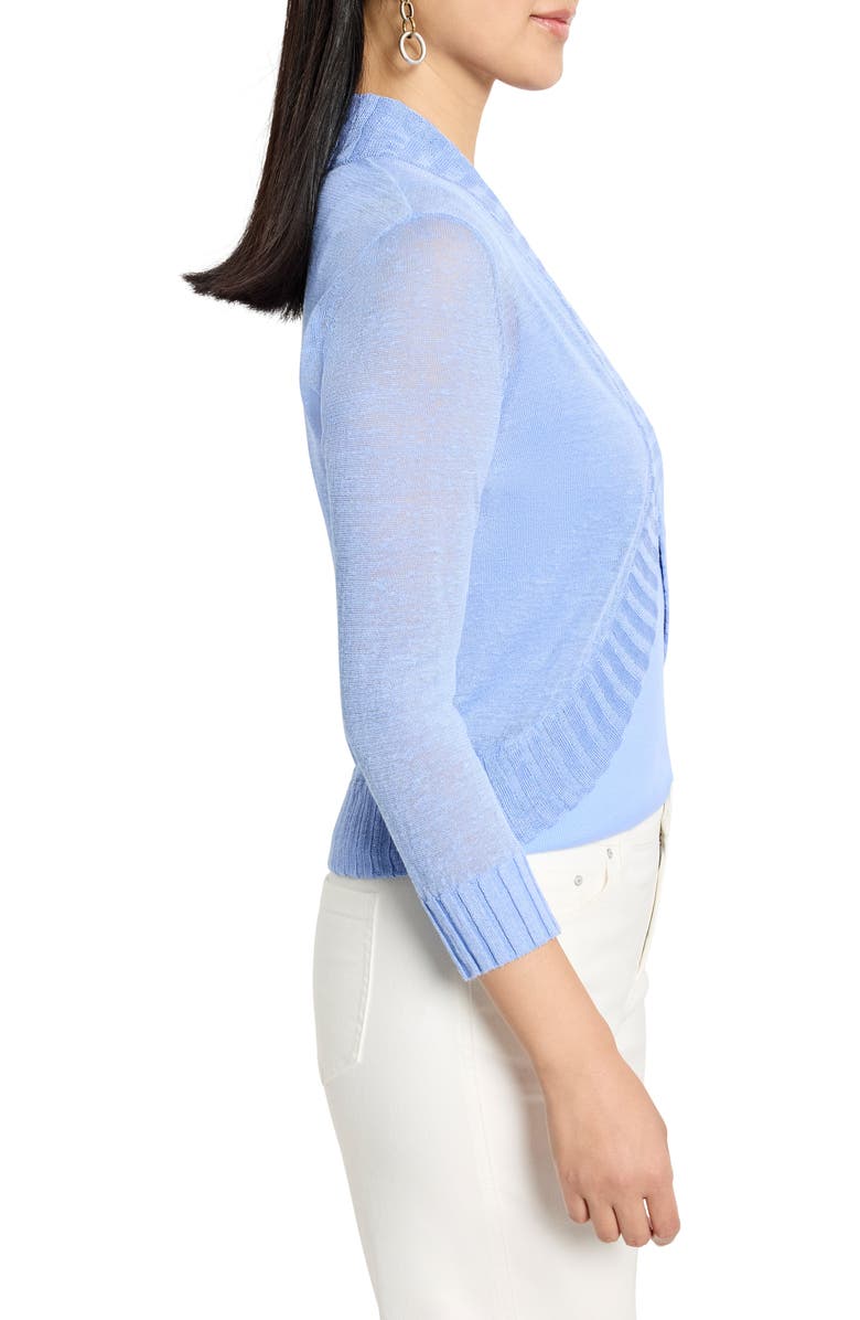 NIC+ZOE Linen Blend Bolero Cardigan, Alternate, color, Blue Iris