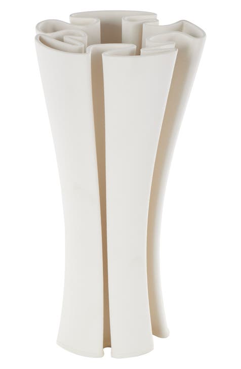 Fluted Ceramic Vase