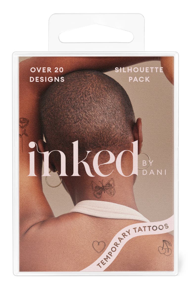 Silhouette Pack Temporary Tattoos, Main, color, NONE