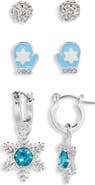 Leith 3-Pack Assorted Holiday Stud & Hoop Earrings