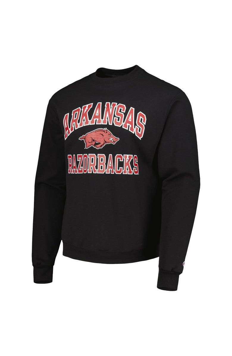 Champion Men's Champion Black Arkansas Razorbacks High Motor Pullover Sweatshirt, Alternate, color, Black