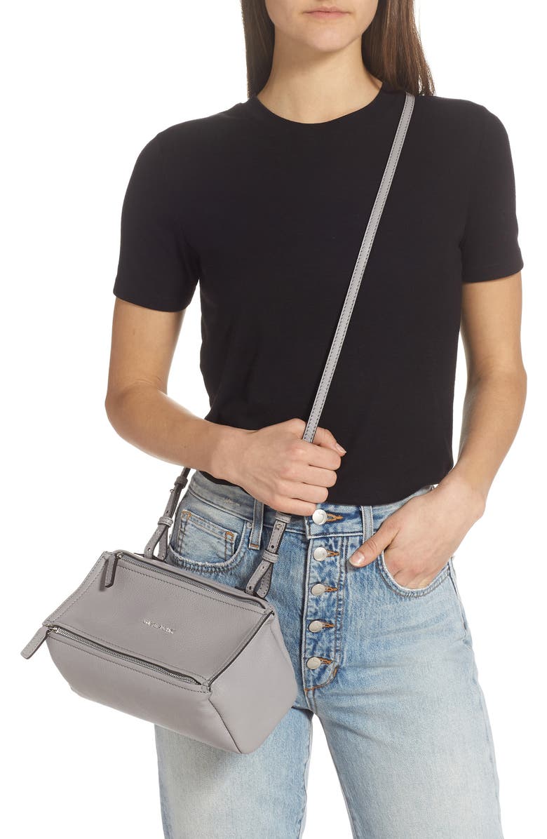 Givenchy Mini Pandora Sugar Leather Shoulder Bag, Alternate, color,