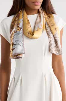 La Fiorentina Floral Print Silk Scarf