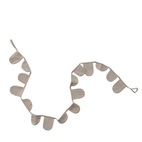 Cotton Scalloped Holiday Garland, Beige