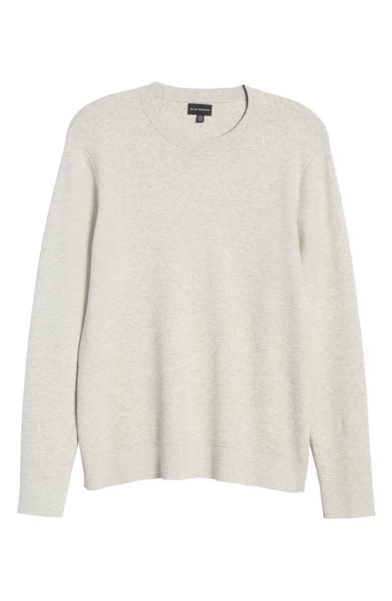 Club Monaco Ottoman Stitch Slim Fit Crewneck Sweater, Alternate, color,