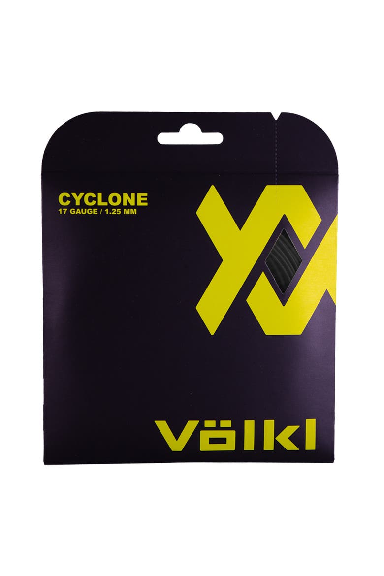 Cyclone Black 17g Tennis String, Main, color, Black