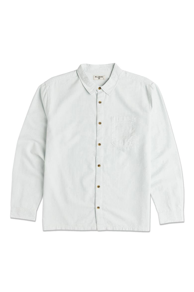 Garage Post Up Pinstripe Cotton Button-Down Shirt, Alternate, color, BLUE SMOKE