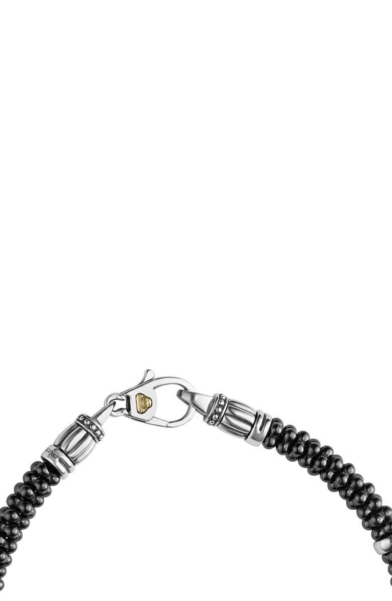 LAGOS Black & White Caviar Bracelet, Alternate, color, Black