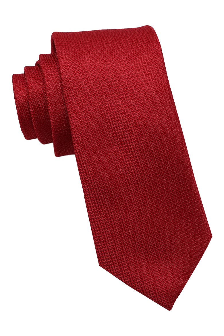 Solid Textured Tie, Main, color, RED