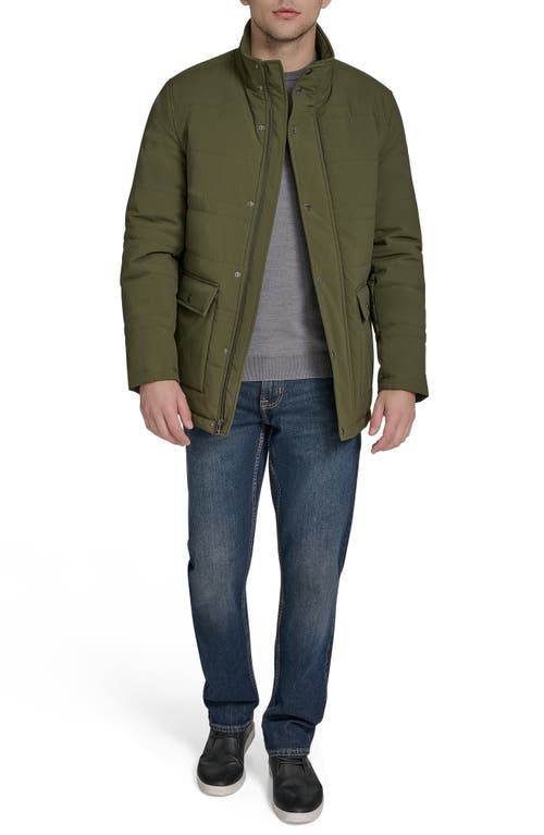 Cole Haan Signature Stretch Crinkle Puffer Jacket In Green