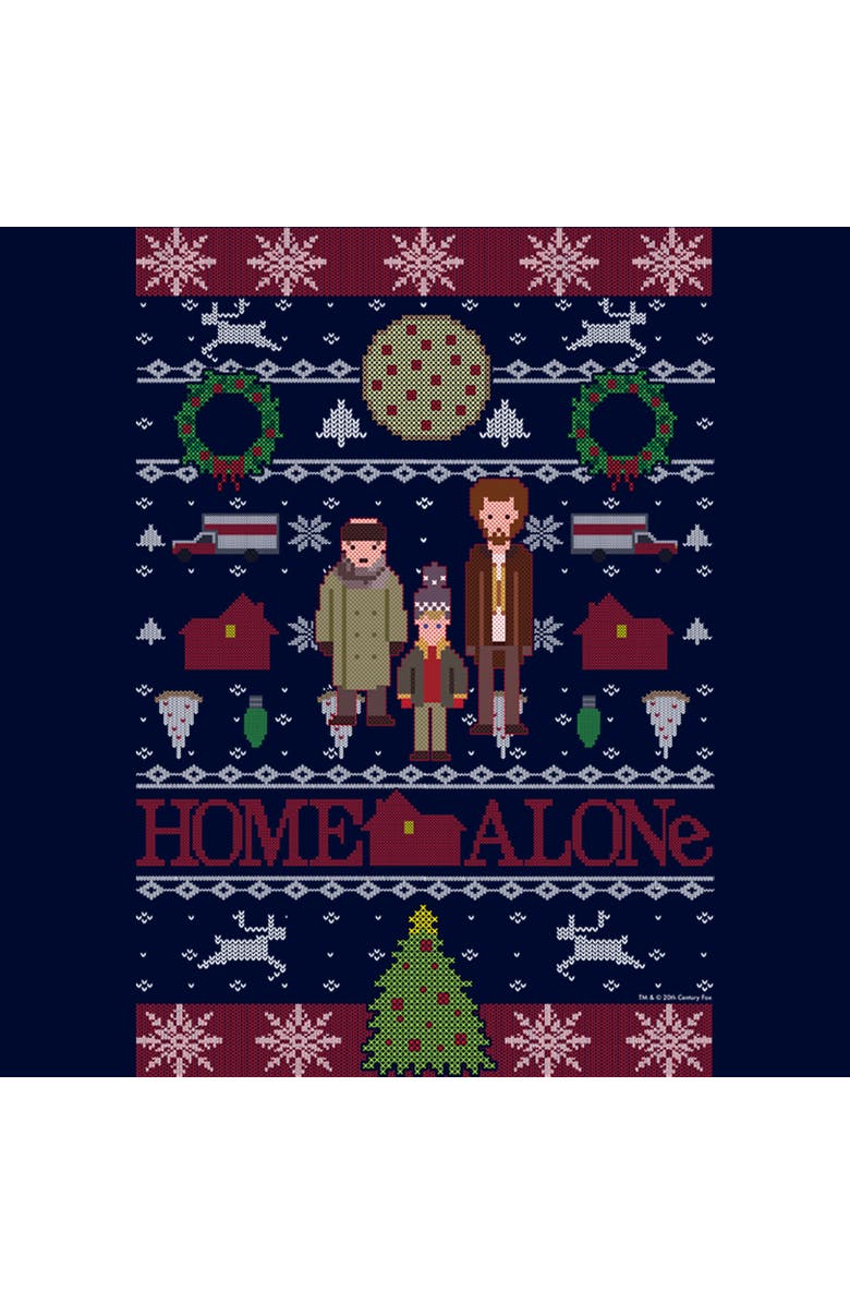 Home Alone Men's Home Alone Characters Ugly Sweater Sweatshirt, Alternate, color, Navy Blue