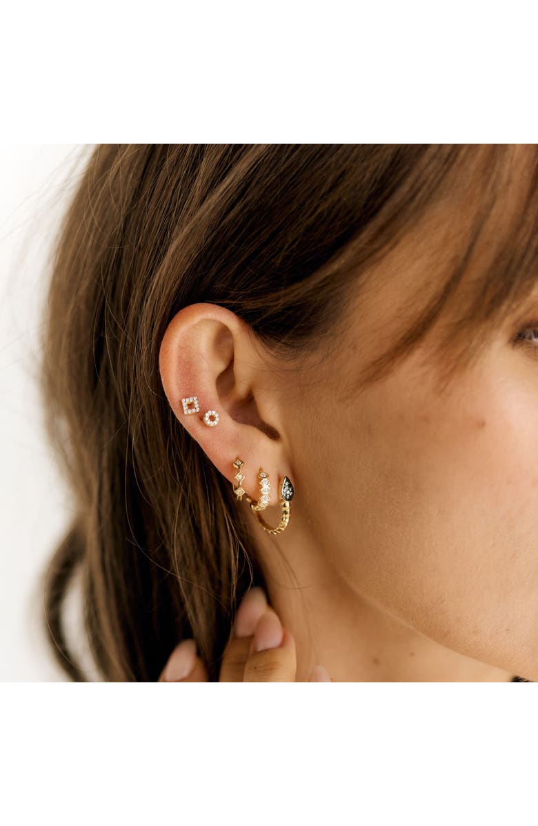 Mazin Jewels Hollow Studs, Alternate, color, Gold